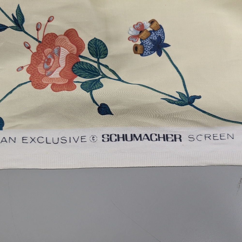 Fabric NWOT Schumacher Screen Print By The Yard Linyou Vine VTG Empress Of China